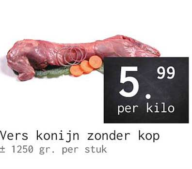 Vers konijn zonder kop