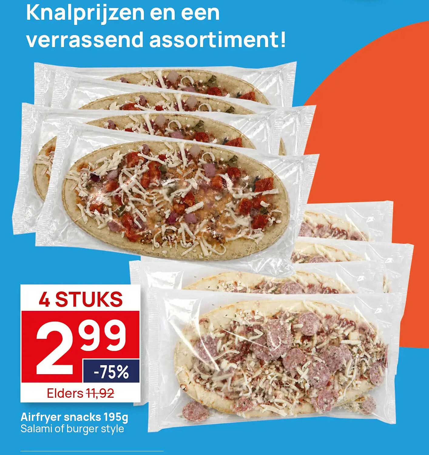 Airfryer snacks 195g Salami of burger style