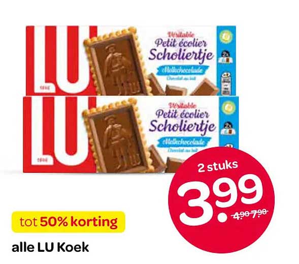 alle LU Koek tot 50% korting