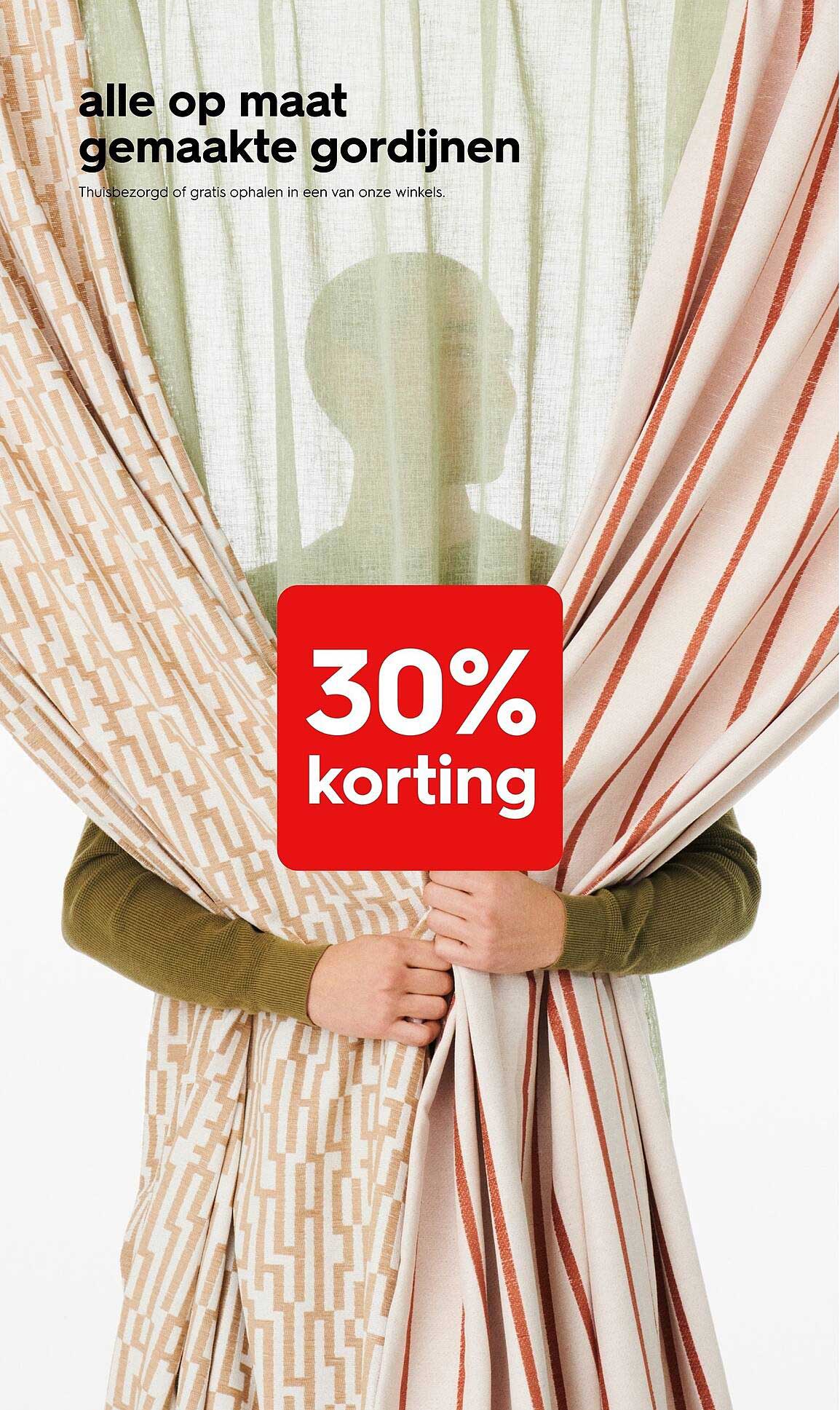 alle op maat gemaakte gordijnen 30% korting