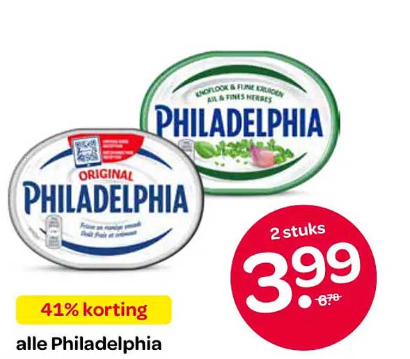 alle Philadelphia 41% korting