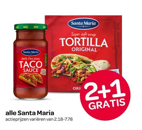 alle Santa Maria 2+1 GRATIS