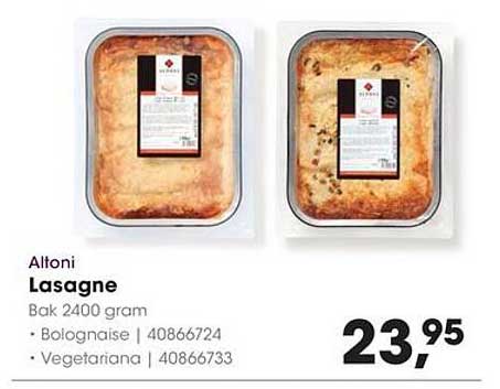 Altoni Lasagne Bak 2400 gram • Bolognise | 40866724 • Vegetariana | 40866733