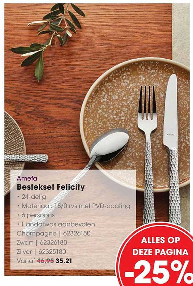 Amefa Bestekset Felicity -25%