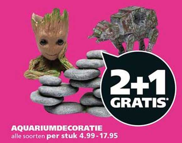 AQUARIUMDECORATIE 2+1 GRATIS