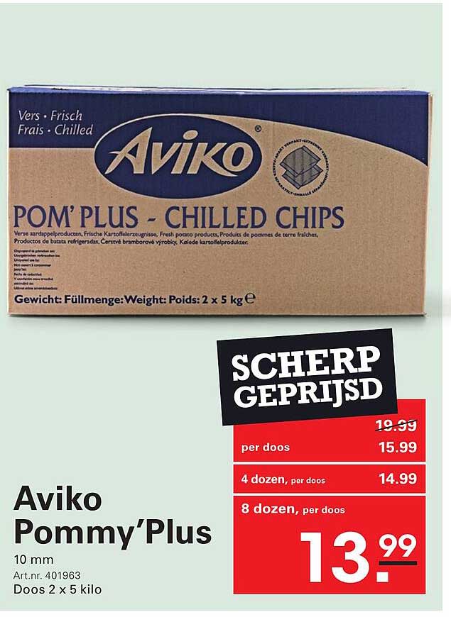Aviko Pommy’Plus 10 mm Scherp geprijsd