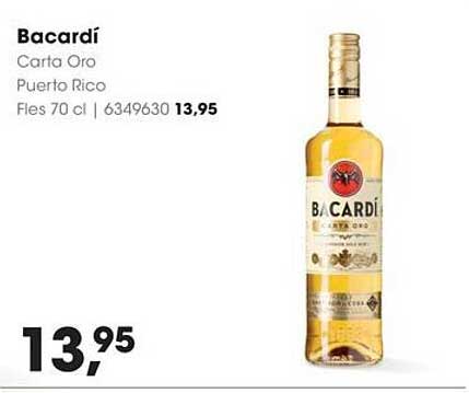 Bacardi Carta Oro Puerto Rico Fles 70 cl 6349630