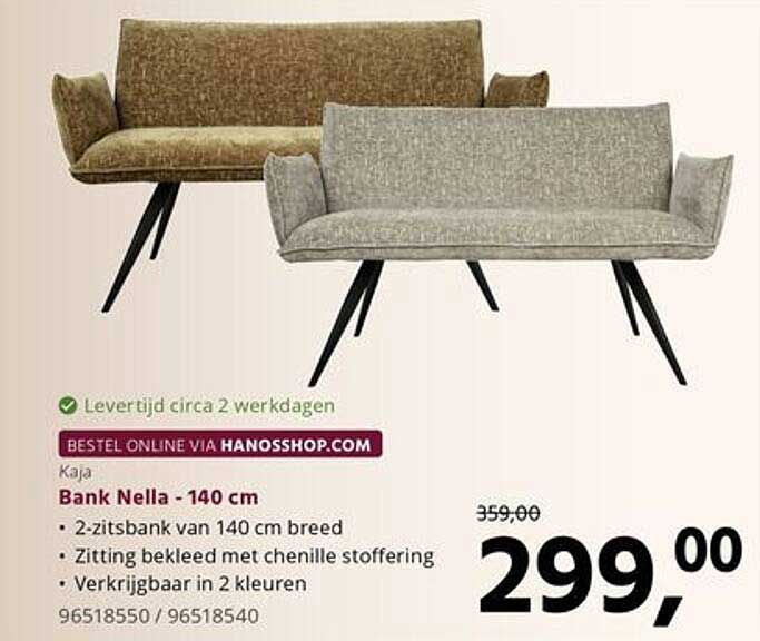 Bank Nella - 140 cm