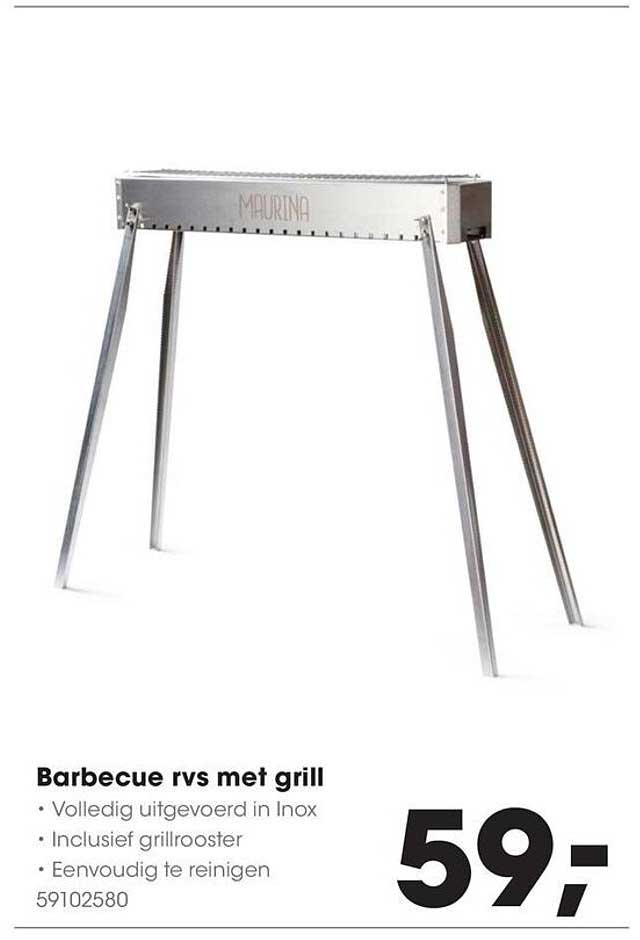Barbecue rvs met grill