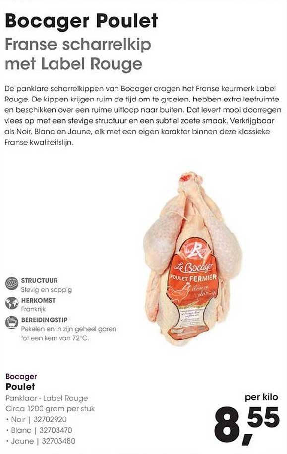 Bocager Poulet Franse scharrelkip met Label Rouge