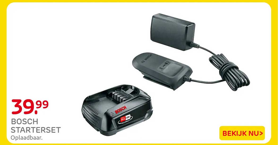 BOSCH STARTERSET Oplaadbaar.