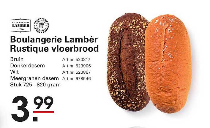 Boulangerie Lambèr Rustique vloerbrood