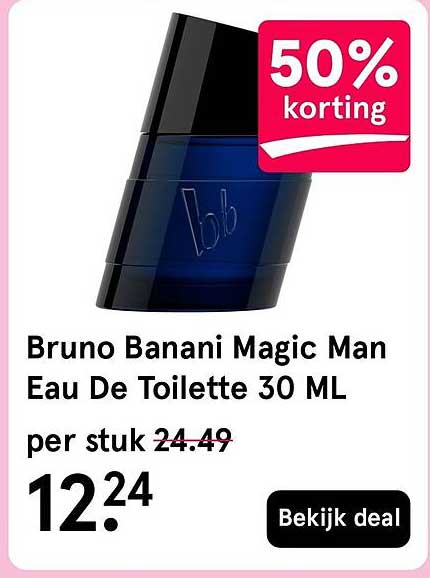 Bruno Banani Magic Man Eau De Toilette 30 ML 50% korting