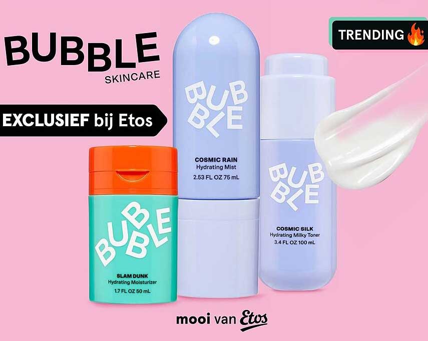 BUBBLE SKINCARE EXCLUSIEF bij Etos