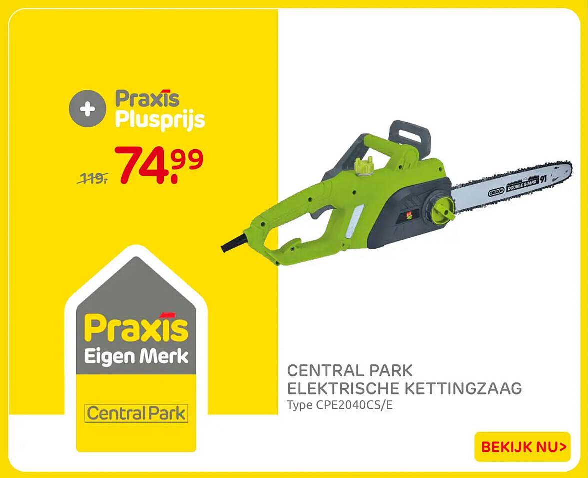 CENTRAL PARK ELEKTRISCHE KETTINGZAAG Type CPE2040CS/E
