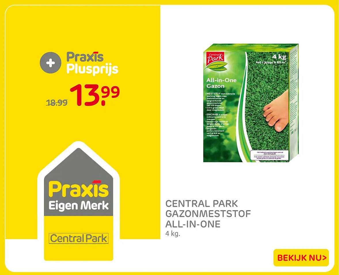 Central Park gazonmeststof All-in-One 4 kg