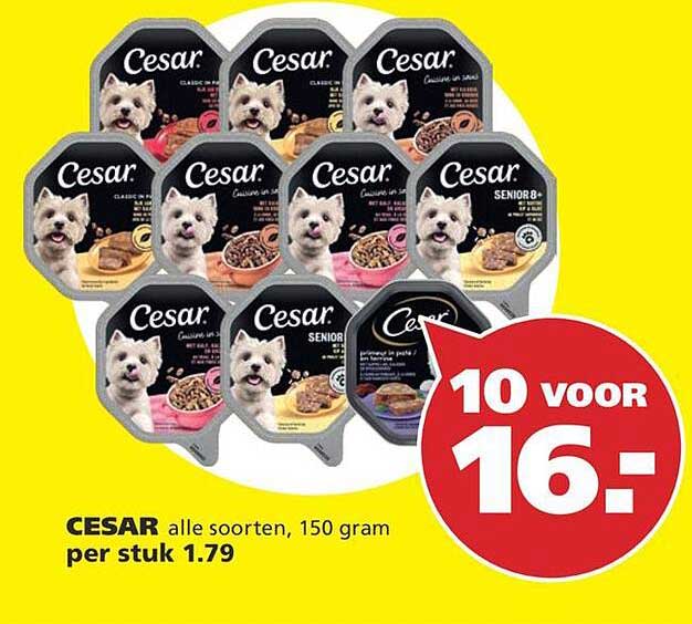 CESAR alle soorten, 150 gram per stuk 1.79