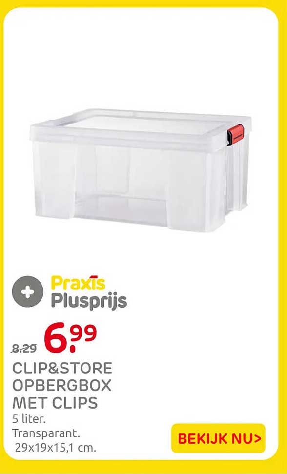 CLIP&STORE OPBERGBOX MET CLIPS
