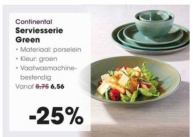 Continental Serviesserie Green -25%