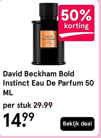 David Beckham Bold Instinct Eau De Parfum 50 ML 50% korting