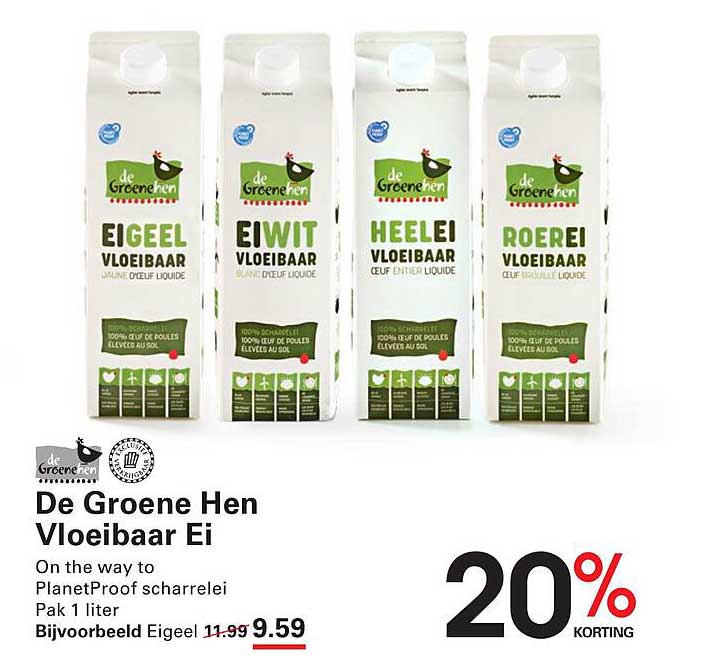 De Groene Hen Vloeibaar Ei