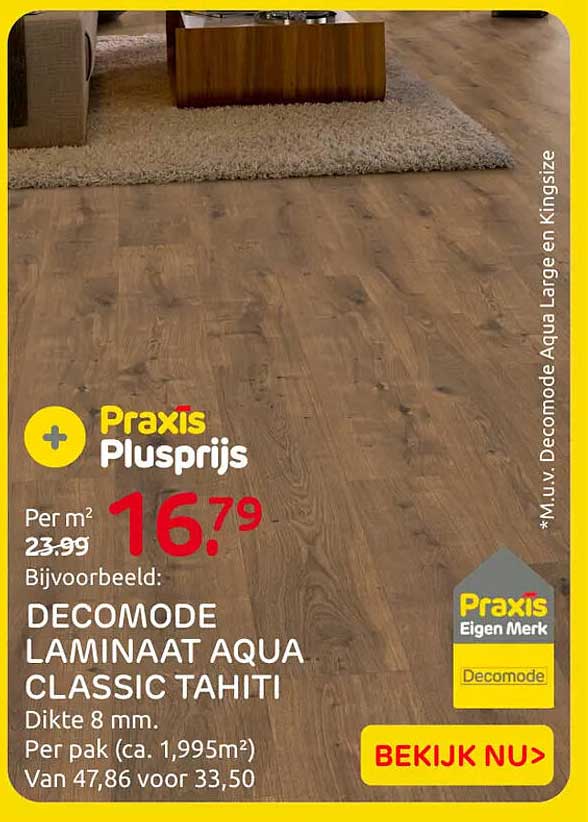 DECOMODE LAMINAAT AQUA CLASSIC TAHITI