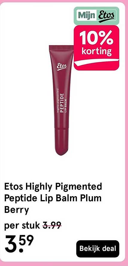 Etos Highly Pigmented Peptide Lip Balm Plum Berry