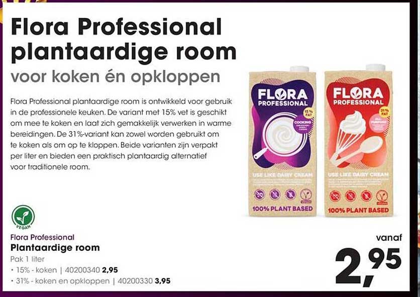Flora Professional Plantaardige room