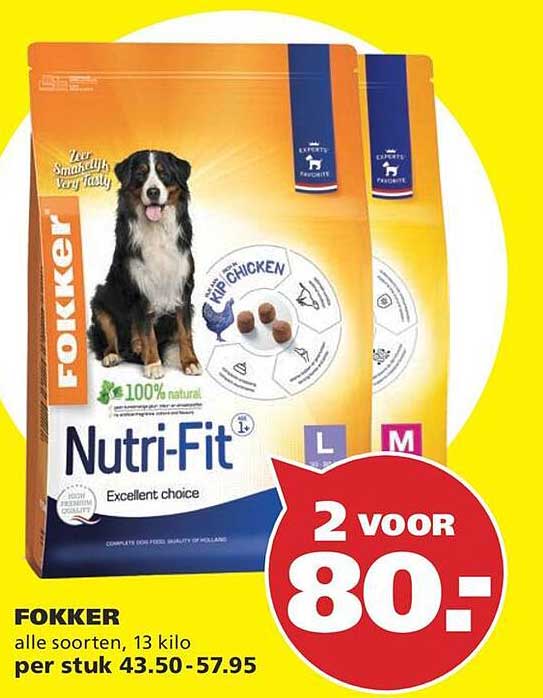 FOKKER alle soorten, 13 kilo 2 voor 80,-