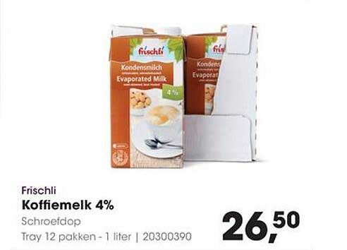 Frischli Koffiemelk 4% Schroefdop