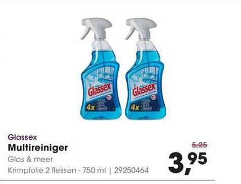 Glassex Multireiniger Glas & meer Krimpfolie 2 flessen - 750 ml