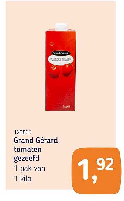Grand Gérard tomaten gezeefd 1 pak van 1 kilo
