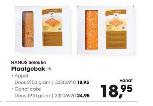 HANOS Selectie Plaatgebak Appel