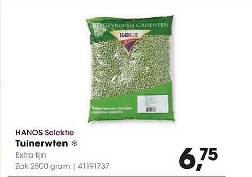 HANOS Selekta Tuinerwten Extra fijn Zak 2500 gram 41191737