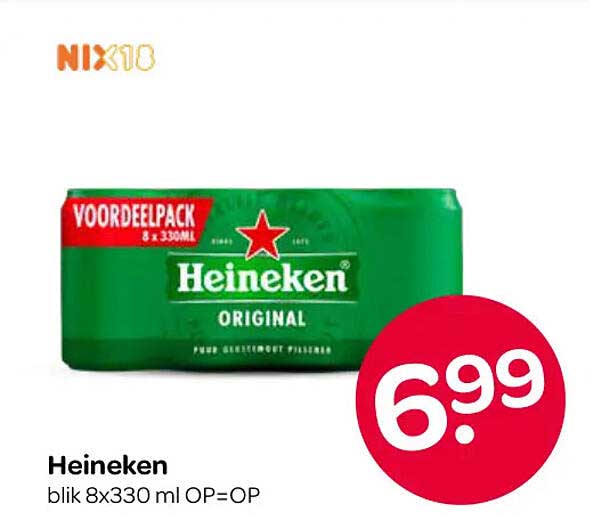 Heineken blik 8x330 ml OP=OP