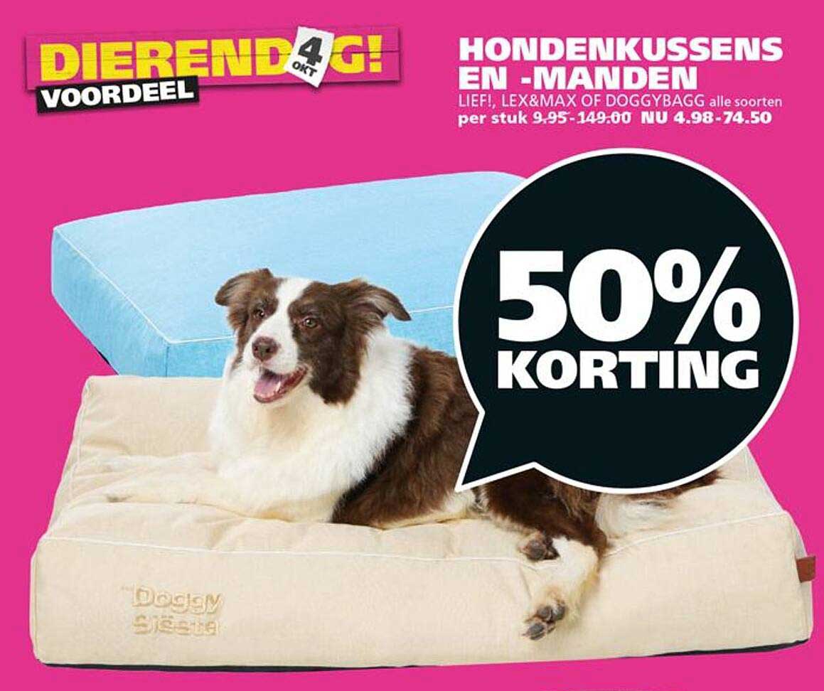 HONDENKUSSENS EN -MANDEN LIEF!, LEX&MAX OF DOGGYBAGG alle soorten 50% KORTING