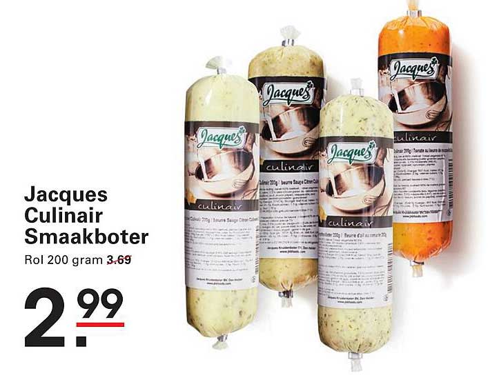 Jacques Culinair Smaakboter Rol 200 gram