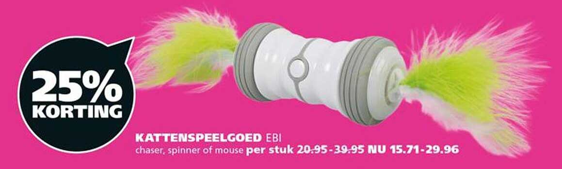 KATTENSPEELGOED EBI chaser, spinner of mouse per stuk 20.95-39.95 NU 15.71-29.96 25% KORTING