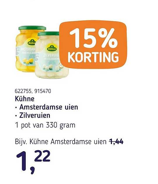 Kühne Amsterdamse uien / Zilveruien 15% KORTING