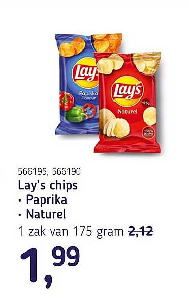 Lay’s chips • Paprika • Naturel