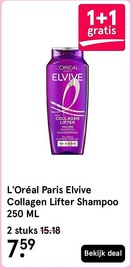 L'Oréal Paris Elvive Collagen Lifter Shampoo 250 ML 1+1 gratis
