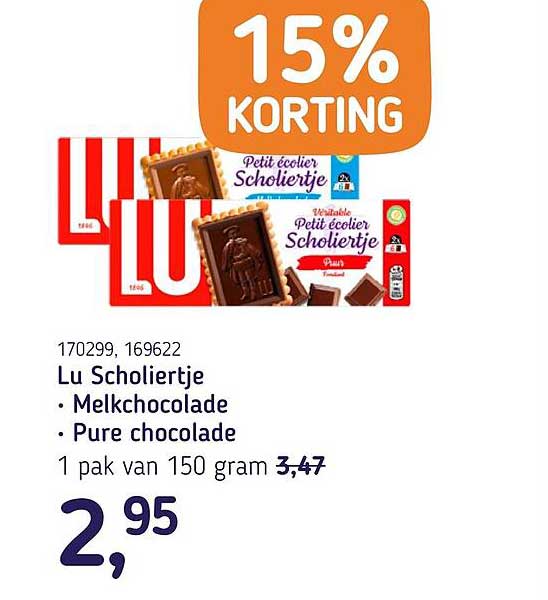 Lu Schoriertje • Melkchocolade • Pure chocolade