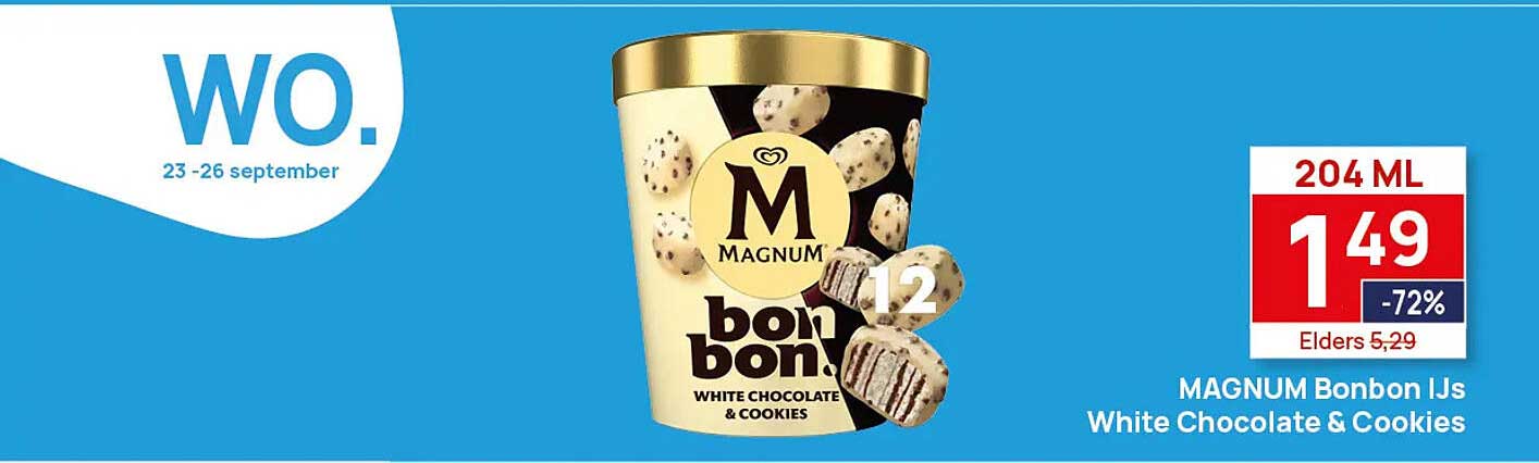 MAGNUM Bonbon IJs White Chocolate & Cookies