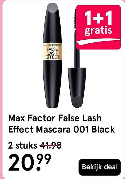 Max Factor False Lash Effect Mascara 001 Black 1+1 gratis