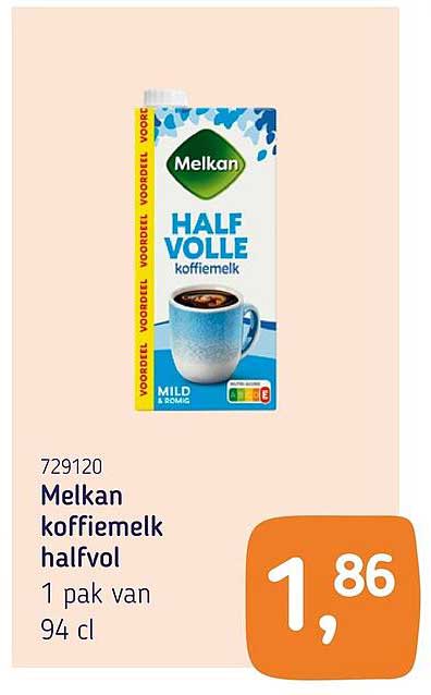 Melkan koffiemelk halfvol