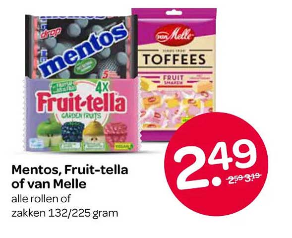 Mentos, Fruit-tella of van Melle