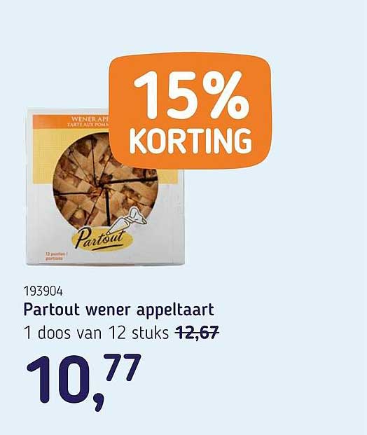 Partout wener appeltaart 15% KORTING