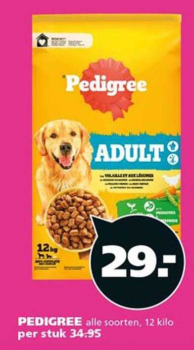 PEDIGREE alle soorten, 12 kilo per stuk