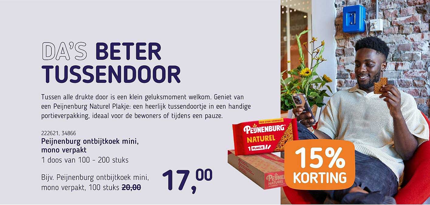 Peijnenburg ontbijtkoek mini, mono verpakt 15% KORTING