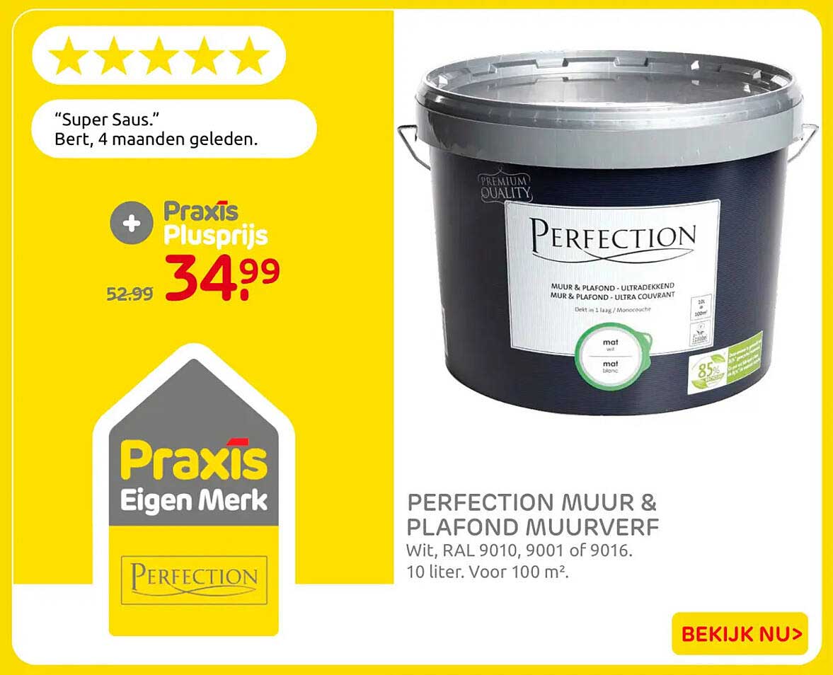 Perfection muur & plafond muurverf